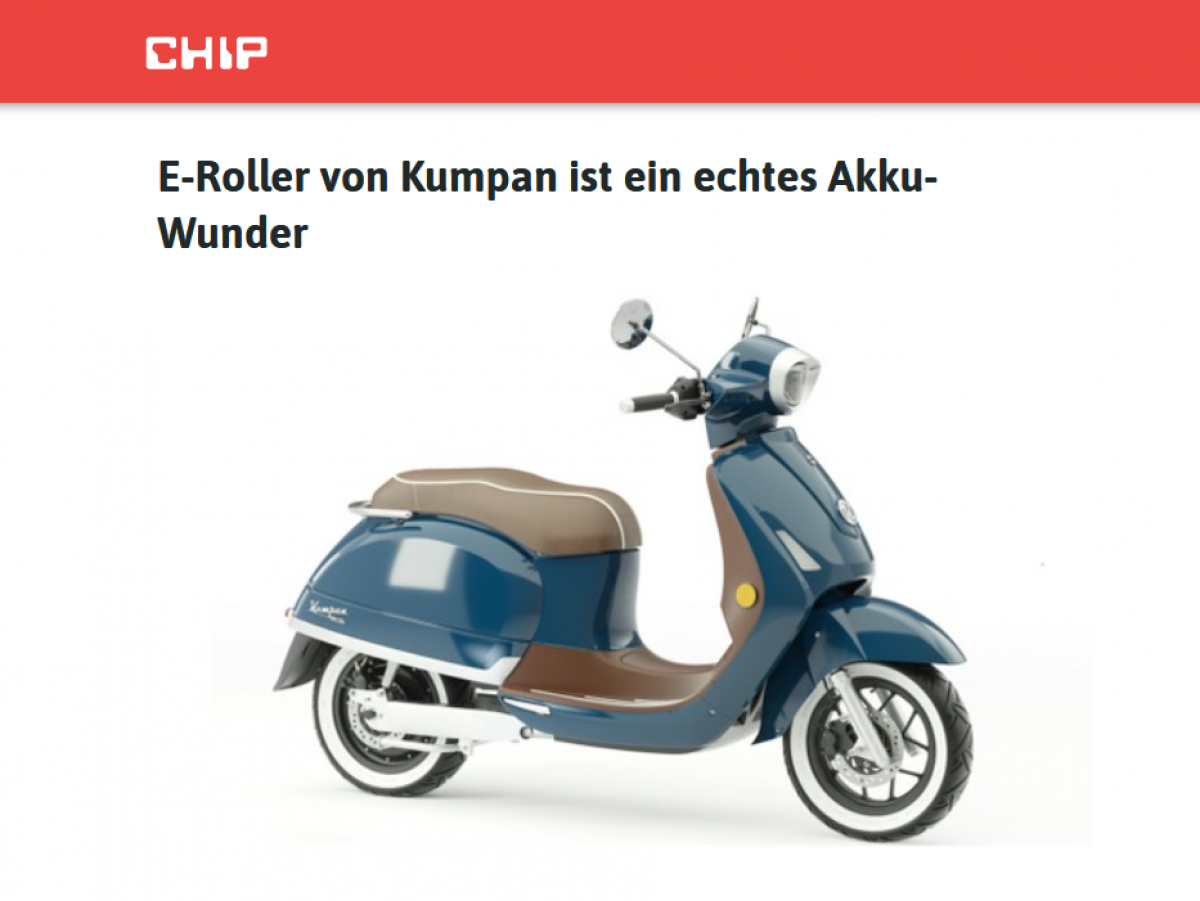 elektronischer Roller von Kumpan im Test bei CHIP.de 