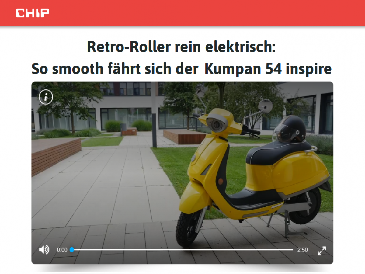 Modell 54i:nspire E-Roller von Kumpan electric im Test bei CHIP.de 