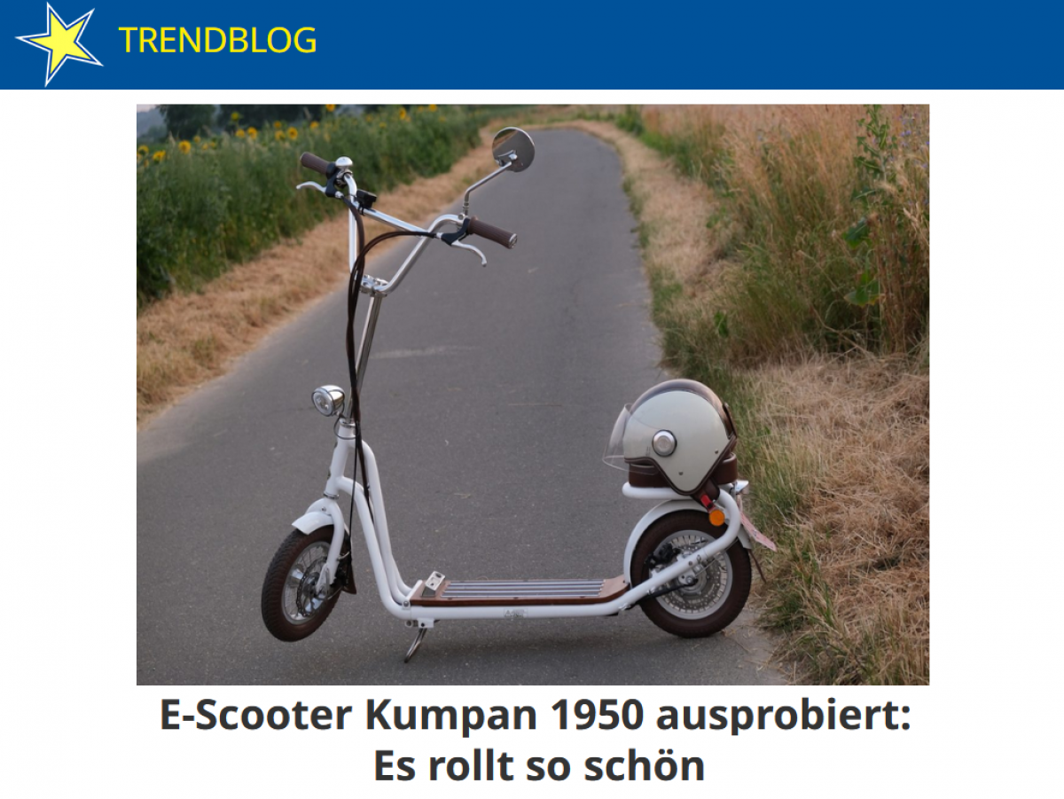 E-Scooter 1950 von Kumpan electric im Test 